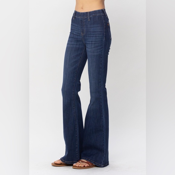 New! judy blue high waist pull on flare jeggings JB88276REG DK JB88276PL DK - Picture 9 of 12